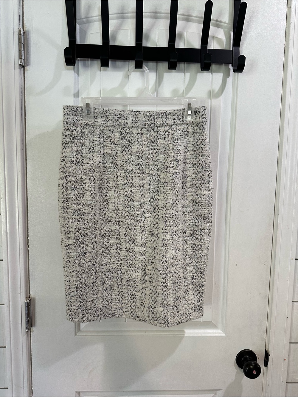 Banana Republic Heathered Light Gray tweed Pencil Skirt